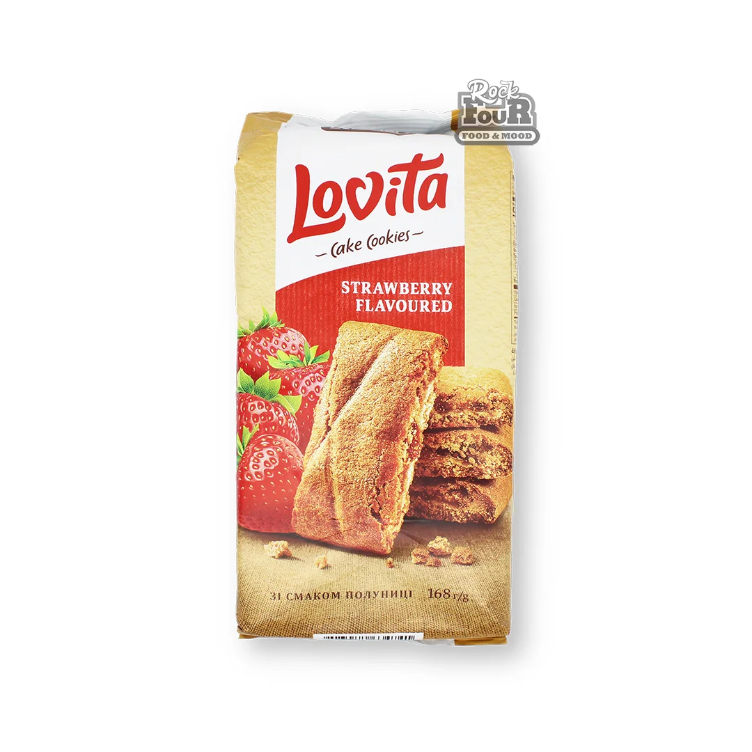 Печенье «Roshen Lovita Cake Cookies» с клубничным вкусом 168г